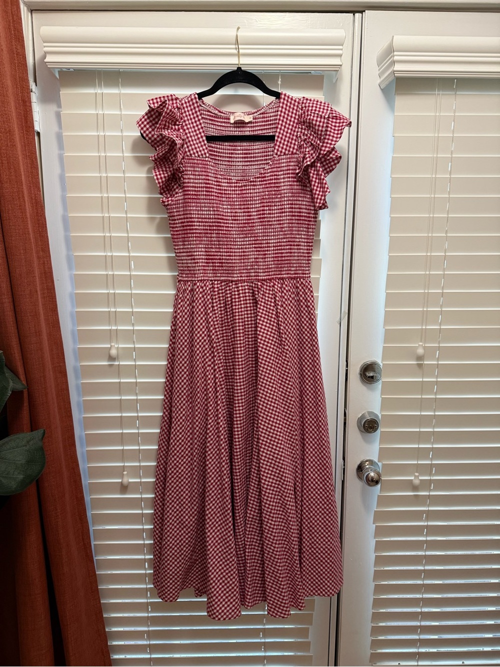Ivy City Co red gingham dress